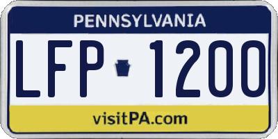 PA license plate LFP1200
