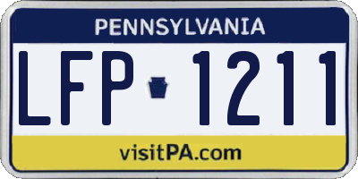 PA license plate LFP1211