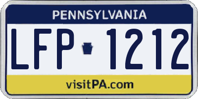 PA license plate LFP1212