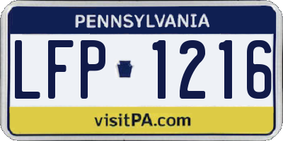 PA license plate LFP1216