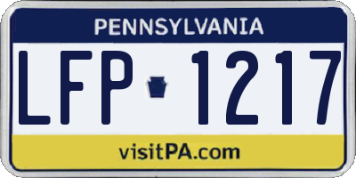 PA license plate LFP1217
