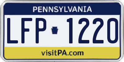 PA license plate LFP1220