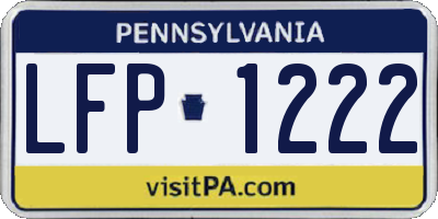 PA license plate LFP1222