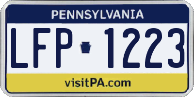 PA license plate LFP1223