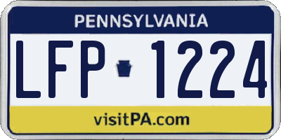 PA license plate LFP1224