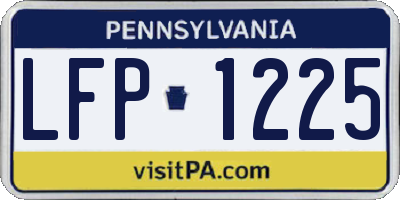 PA license plate LFP1225