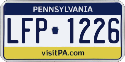 PA license plate LFP1226