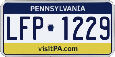 PA license plate LFP1229