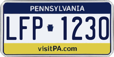 PA license plate LFP1230