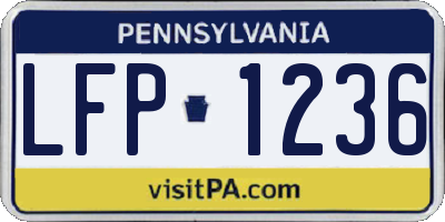PA license plate LFP1236