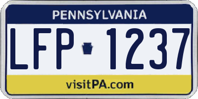 PA license plate LFP1237