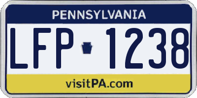 PA license plate LFP1238