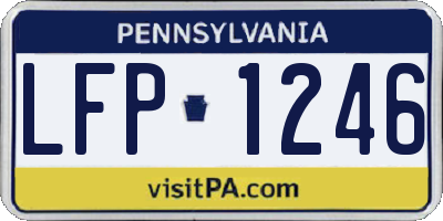 PA license plate LFP1246