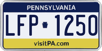 PA license plate LFP1250