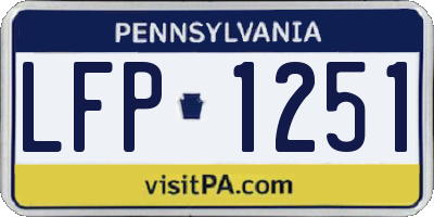 PA license plate LFP1251