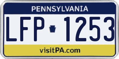 PA license plate LFP1253