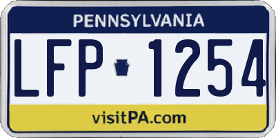 PA license plate LFP1254