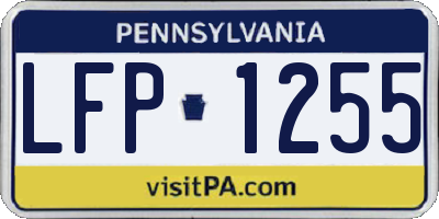 PA license plate LFP1255