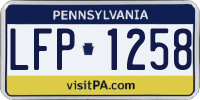 PA license plate LFP1258