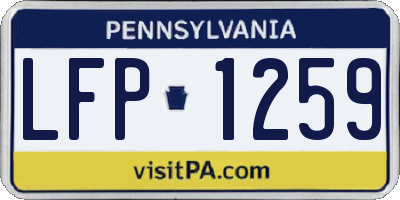 PA license plate LFP1259