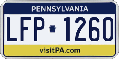 PA license plate LFP1260