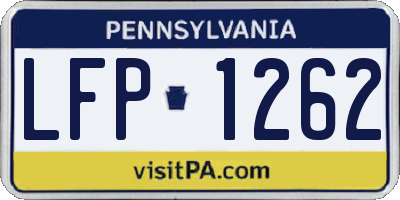 PA license plate LFP1262