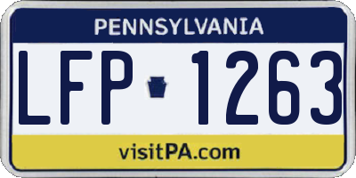 PA license plate LFP1263