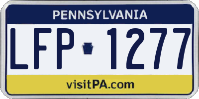 PA license plate LFP1277