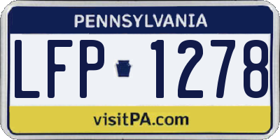 PA license plate LFP1278