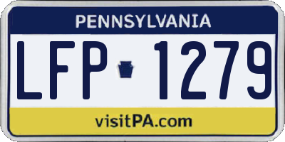 PA license plate LFP1279