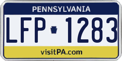 PA license plate LFP1283