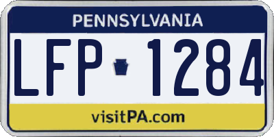PA license plate LFP1284