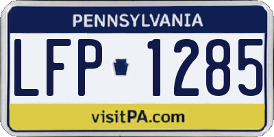 PA license plate LFP1285