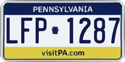 PA license plate LFP1287