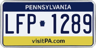 PA license plate LFP1289