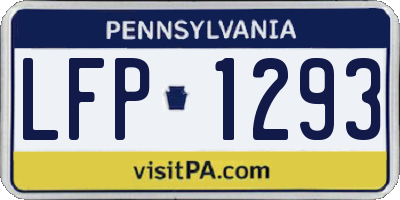 PA license plate LFP1293
