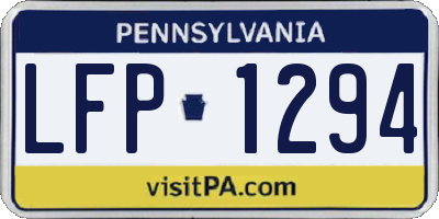 PA license plate LFP1294