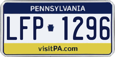 PA license plate LFP1296