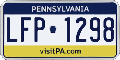PA license plate LFP1298