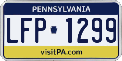 PA license plate LFP1299