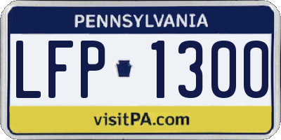 PA license plate LFP1300