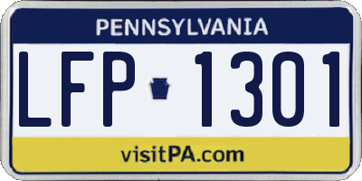 PA license plate LFP1301