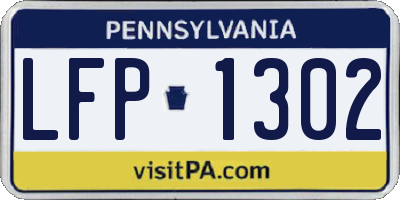 PA license plate LFP1302