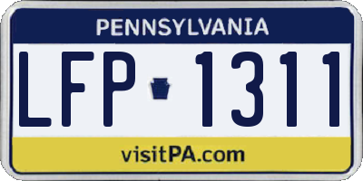 PA license plate LFP1311