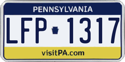 PA license plate LFP1317