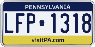PA license plate LFP1318