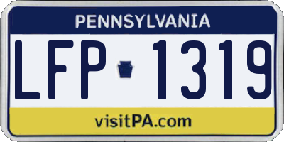 PA license plate LFP1319