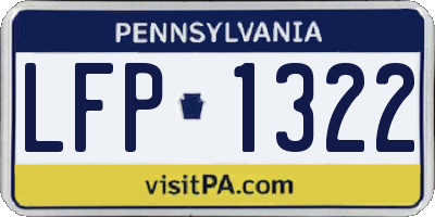 PA license plate LFP1322