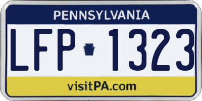 PA license plate LFP1323