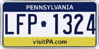 PA license plate LFP1324